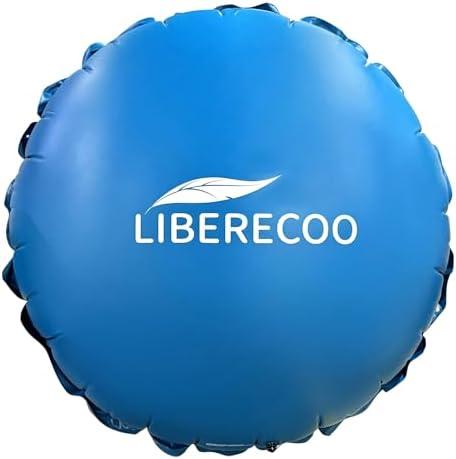 LIBERECOO 8FT Round Pool Cover Pillows for Above-Ground Swimming Pools, 0.4mm Extra Durable Long-Lasting Inflatable Winter Pool Pillows, Ropes Included