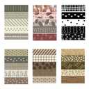 YUBX Basic Washi Tape Set 30 Rolls Plants Patterns Decorative Skinny Slim Masking Tapes for Arts, DIY Crafts, Journals, Planners, Scrapbook, Wrapping (Tropical Wetlands)