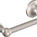 Moen Vale Brushed Nickel Double Post Pivoting Toilet Paper Holder, Wall Mounted Lavatory Tissue Storage for Bathroom, RV, DN4408BN