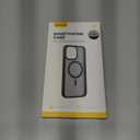 Lamicall Magnetic Case for iPhone 15 Pro Max, for Magsafe - [Diamond Textured Anti-Slip Edge] [Military Grade Shockproof Protection] Translucent Hard Slim Magnet Protective Cover (Black)