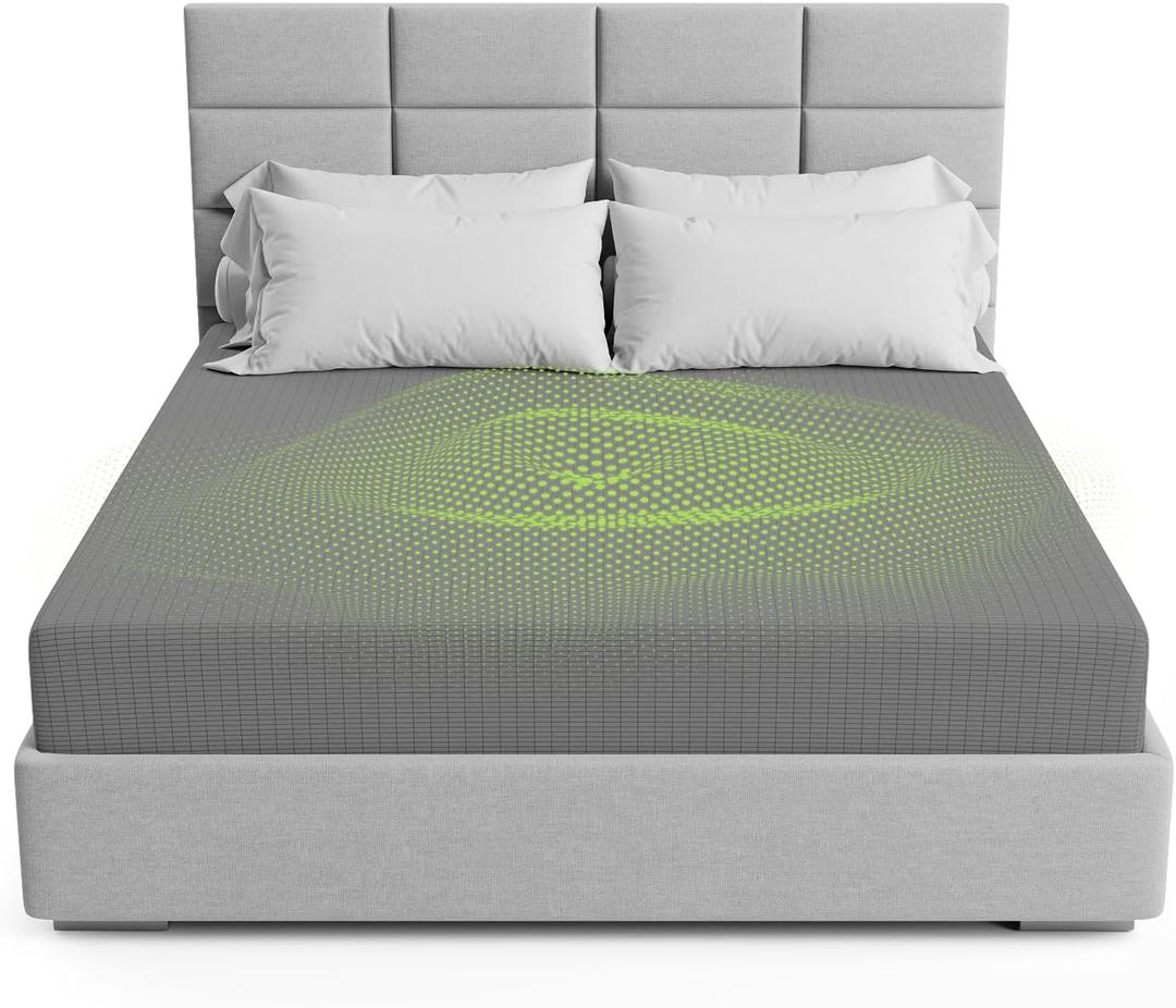 The Grounding Co. Fitted Terra Grounding Sheets King Size  Premium Organic Cotton Earthing Sheet with Silver-Infused Threads for Sleep, Recovery & Wellness  Gray