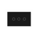 Smart Switch,4.65 X 2.83 X 1.34 Inches,2.4GHz Wi-Fi Light Switch,Neutral Wire Required,APP Control and Voice Control,Work with Tuya/Smart Life/Alexa,Tempered Glass Panel,Black 3 Button
