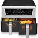 Cuisinart Dual Basket Air Fryer, Two Baskets 11 Qt in Total, 6 Functions: Air Fry, Roast, Bake, Broil, Dehydrate & Keep Warm, Features Sync Finish & Sync Settings, Toss Reminder & Auto-Pause, ADZ-112