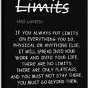 Inspirational Quotes Poster Canvas There are no limits from Bruce Lee's Motivational Wall Art Printed Modern Artwork for Office living room Bedroom Home Decor Framed Ready to Hang[18" W X 24" H] (A-ONE-39)