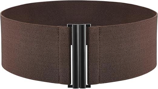TOURZOO Elastic Belt for Women Wide Waist Corset Belt Cinch Belt Vintage Stretchy Waistband for Dresses M