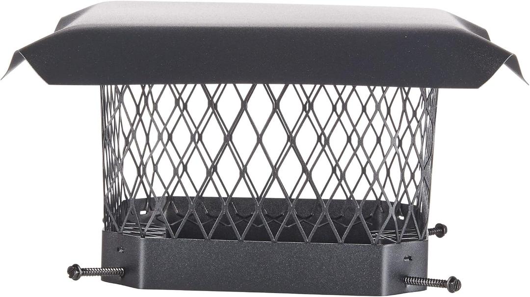 Shelter 9" x 9" Single Flue Bolt-On Chimney Cap, Fully Assembled, Galvanized Steel