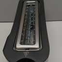 Elite Gourmet ECT3200 2-Slice, 1 Long Slot, Slim Toaster, Reheat, 6 Toast Settings, Defrost, Cancel Functions, Built-in Warming Rack, Extra Wide Slots for Bagels Waffles, Stainless Steel & Black