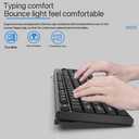 Wired Keyboard and Mouse Combo, Full-Sized Ergonomic Computer Keyboard and Optical Wired Mouse for Windows, Mac OS Desktop/Laptop/PC-Black