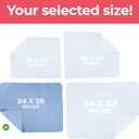 Utopia Bedding Washable Underpads 34" x 36" (Pack of 4), Waterproof Reusable Heavy Absorbency Incontinence Bed Pads for Adults, Kids, Elderly and Pets, Bedwetting Pads for Sofa and Couch (Blue)