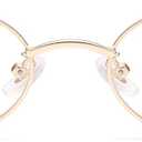 VANLINKER Fashion Designer Blue Light Glasses for Woman Y2K Small Oval Rose 2025 Clear Lens Metal Frame VL9906 (Gold)