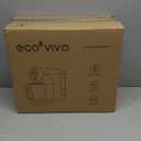 Ecoviva Countertop Reverse Osmosis Water Filter, 6 Stage RO Water Filtration System with 44 oz Glass Carafe, Meets NSF Standard Water Purifier, 3:1 Pure to Drain, Black
