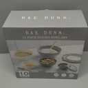 Rae Dunn Mixing Bowls with Lids - 10 Piece Plastic Nesting Bowls Set includes 5 Prep Bowls and 5 Lids (Grey)