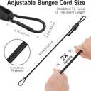 10 Pcs 43 Inch Adjustable Bungee Cords with Hooks, Heavy Duty UV Resistant Elastic Straps Easily Adjust from 7 to 43 Inches for Cargo, Camping, Bike, Truck, Luggage and Outdoor Use