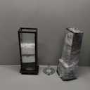 Oil Rubbed Bronze LED Dusk to Dawn Outdoor Lighting 2 Packs, 16" Large Outside Farmhouse Wall Lantern Brown, Industrial Porch Wall Mount Light Fixture with Rippled Glass, Modern Exterior Sconce Lamp