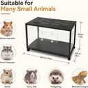 Large Hamster Cage 3.0 Acrylic Metal Hamster Cage 24 * 16 * 16IN Small Animal Habitat Easy-Clean, 360° Viewing, Stackable, Top Access for Dwarf Hamsters, Syrian Hamsters, Gerbils, Mice