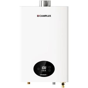 CAMPLUX Climatech 3 Tankless Water Heater Gas, 65,000 BTU Natural Gas Tankless Water Heater Indoor, Tankless Gas Water Heaters 2.64 GPM, CX264, White