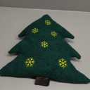 Christmas Green Tree Pillow Biscuit Man Plush Soft Throw Pillows Stuffed Premium Polyester Fiber Sofa Cushion Christmas Party Decor (Christmas Green Tree, 15-3/4 INCH)