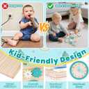 ATOYUS Montessori Busy Board Toys for Toddlers, Wooden Sensory Activity Toys for Kids, Learning Educational Travel Toy, Fine Motor Skills Christmas Birthday Gifts for Boys Girls