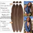 Ash Brown Braiding Hair Pre stretched Hypoallergenic Synthetic Braiding Hair for Box Braids and Twists Long Braid Hair Extensions for Black Women