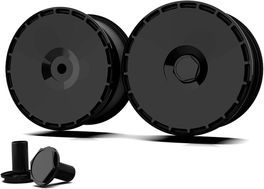 20 Inch Wheel Covers for Tesla Model Y Induction Wheel Hubs 2020-2024, Full Coverage Hubcaps Exterior Accessories, Centers Lock Installation Rim Protector (Pure Black, Set of 4)