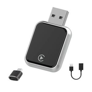 (21)2026 Upgraded USB Wireless CarPlay Adapter for iPhone, Bluetooth 5.3 and Wi-Fi 6, Automatic & Zero-Delay Connection, Android auto Carplay Wireless Adapter for Android and iOS Systems. (Light Gray)