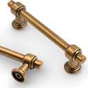 Asidrama 10 Pack 3.75 Inch(96mm) Antique Brass Kitchen Cabinet Handles, Cabinet Pulls Kitchen Cabinet Hardware for Cupboard Drawer Pulls