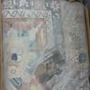 9x12 Area Rug Living Room: Washable Boho Large Neutral Vintage Soft Rugs Stain Resistant Distressed Farmhouse Non-Slip Indoor Floor Carpet for Bedroom Nursery Kids Office Dining Room- Beige Blue