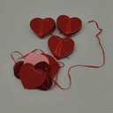 JOZON 4 Pack Felt Heart Valentines Day Garland Banner Valentines Day Heart Decorations for Anniversary Wedding Engagement Party Home Office Wall Decorations Supplies (Red, Pink and Dark Red Color)