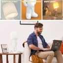 Shy Man Lamp-Creative Small Night Light LED Plug-in Table Lamp for Bedroom Office,Novelty Fun White Elephant Gift for Men Women Christmas Gifts,Valentines Day Gifts for Him Her(White)