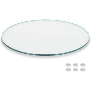 24 inch Round Glass Table Top - Clear Tempered Glass Surface Protector - Safe Pencil Polished Edge - Coffee, Dining and End Table 24 inch Round Glass Table Top - Clear Tempered Glass Surface Protector - Safe Pencil Polished Edge - Coffee, Dining and End Table