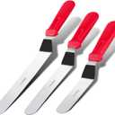 Emopeak Cake Decorating Spatulas - Stainless Steel Icing Smoother Frosting Knife, Set of 3