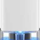 NineSky Dehumidifier for Home, 35oz Water Tank (300 sq.ft), Small Dehumidifiers for Bathroom, Bedroom, Basement with 7 Colorful Lights, Auto Shut Off, White