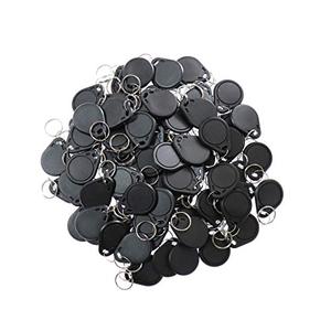 ETEKJOY 50PCS 13.56MHz RFID Key Fob Proximity IC Card ISO14443A Token Tag for Electronic Smart Door Lock, Compatible with MIFARE Classic 1K Card M1, Read Only (Black)