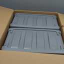 Amazon Basics Plastic Storage Containers with Secure Latching Lids, Stackable Organization Bins, Clear/Grey, 5 Quart, Set of 10