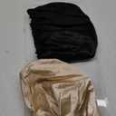 Satin Bonnet Silk Bonnet Hair Bonnet for Sleeping-Slouchy Beanie Hat Satin Sleep Cap for Women's Natural & Curly Hair(Black&Champagne)