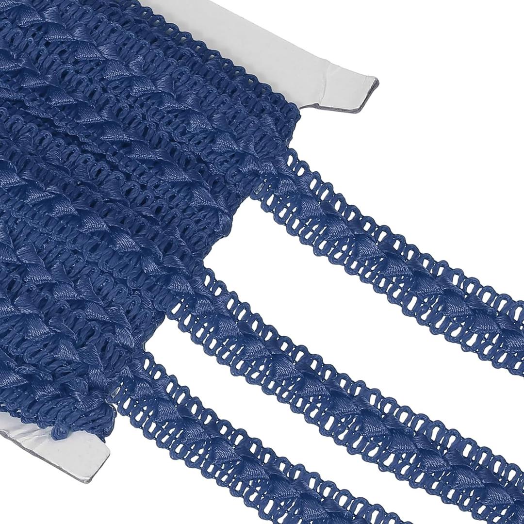 uxcell 11 Yard Braid Trim, 0.7" Wide Braid Lace Ribbon Gimp Trim Strap for DIY Craft Sewing Accessories Costume Home Decoration, Dark Blue