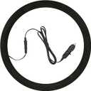 ZJchao Auto Heated Steering Wheel Cover, 90 S Quickly Heating to 100-120 Universal Size for Most Cars Trucks SUVs with Spiral Cable Design Suede Fabric, Diameter 38cm/14.96in