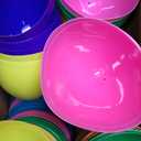 12 Pack 4.7" Large Easter Eggs, Fillable Plastic Easter Eggs in 6 Bright Colors, Separable Design for Mix & Match, Easter Egg Hunt Basket Stuffers