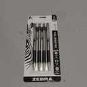 Zebra Pen F-301 Ballpoint Black Ink Fine Point 0.7mm Pen, Easy-Glide Ink, Stainless Steel Retractable, Non-Slip Grip, Professional Design, Ideal for Office, Journal and Planner Use, 4-Pack (27114)