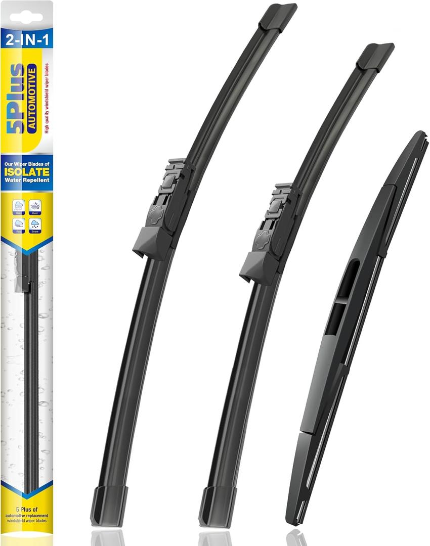 5 PLUS Silicone Windshield Wiper Blades Replacement for 2024 2023 2022 2021 2020 2019 SUBARU Forester Wiper Blades(Set of 3),Automotive Replacement Windshield Wiper Blades-26"/17"/14"