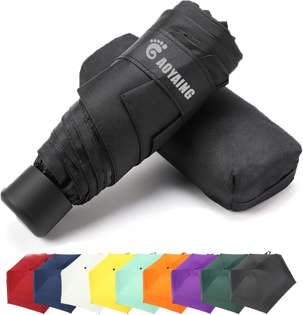 GAOYAING Compact Travel Umbrella with Case Sun&Rain Lightweight Small and Compact Suit for Pocket (34 Inches, Black) GAOYAING Compact Travel Umbrella with Case Sun&Rain Lightweight Small and Compact Suit for Pocket (34 Inches, Black)