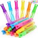 Bubble Wand, 12 Pcs Bubble Wands Bulk in 6 Colors, Bubble Party Favors for Kids, Summer Toys, Indoor Outdoor Activity, Themed Birthday, Wedding, for Girls & Boys