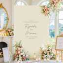 Square Arch Backdrop Cover, 6.6FT x 4FT Ivory Stretchy Spandex Fitted Square Arch Stand Cover for Birthday Party Wedding Ceremony Banquet Photo Decoration