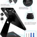Desktop Anti-Theft Security Kiosk POS Stand Holder Enclosure for 10.2" 20212020 2019 iPad 7th 8th 9th Gen, Flip & 360 Swivel Design