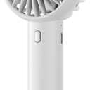 Gaiatop Mini Portable Fan, Small and Powerful, Cute Design 3 Speed Personal Handheld fan and Desktop with Base, Lightweight USB Rechargeable for Travel Lash Makeup Girl Women Summer Gift White