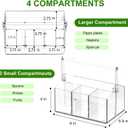Chivalral Acrylic Utensil Holder & Paper Plate Holders -Clear Space-Saving Cutlery Caddy and Silverware Organizer for Kitchen, Table, Buffet, Party, Picnic, Camping Indoor Outdoor Use