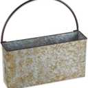 DII Galvanized Planter Collection Wall Hanging, Rectangle, 14.5x4x14.5, Iron
