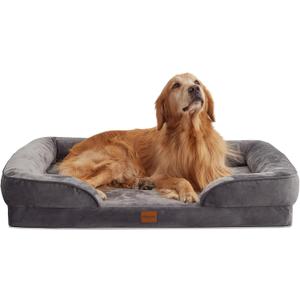 Orthopedic Dog Bed for Extra Large Dogs - XL Comfort Dog Sofa, Pet Couch with Removable Washable Cover and Waterproof Lining, Supportive Foam Pets Sofa with Nonskid Bottom, Grey (42.0"L x 32.0"W x 6.5"Th)