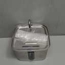 Stainless Steel Cat Water Fountain, 101oz/3L Automatic Pet Water Fountain, Dog Water Fountain with Replacement Filters for Cats, Small Dogs (2 Filters and 2 Sponges)