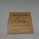 3PCS Water Absorbing Diatomaceous Earth Tray for Sink, Fast Drying Soap & Toothbrush Holders for Bathroom Counter, 1 Stone Tray, 2 Stone Coasters (White-no Pattern)